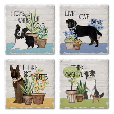 Ensemble de 4 sous-verres Bark & Bone