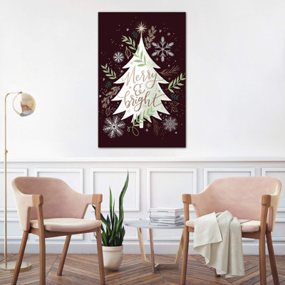 Christmas Quiet Snowflakes II by Loni Harris - Wrapped Canvas Print