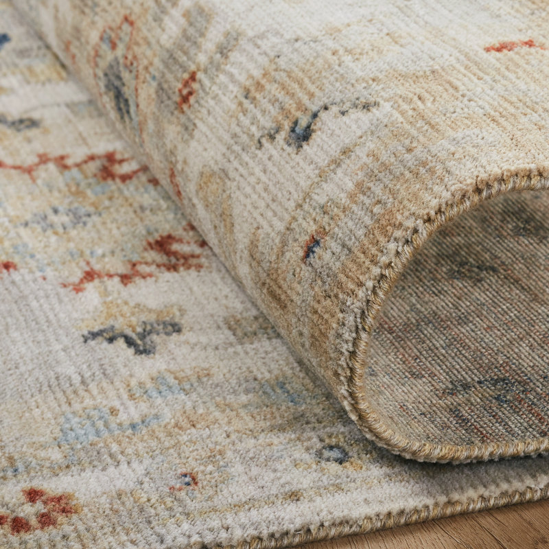 Rosemont Wool Oriental Area Rug in Ivory, Rectangle 8'6" x 11'6"