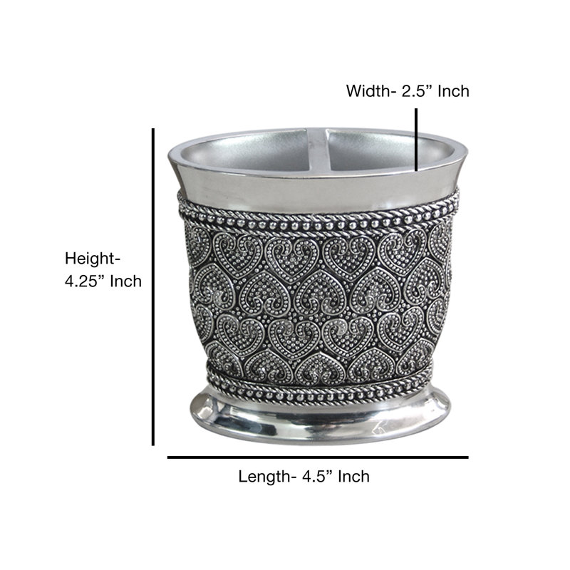 Beaded Heart Toothbrush Holder