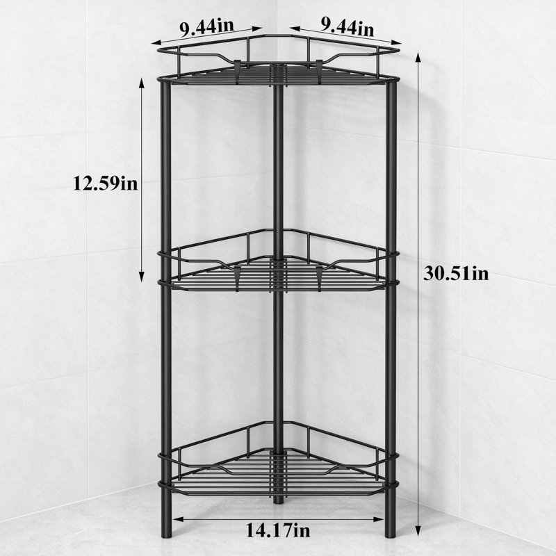 Freestanding Shower Caddy, Stainless Steel