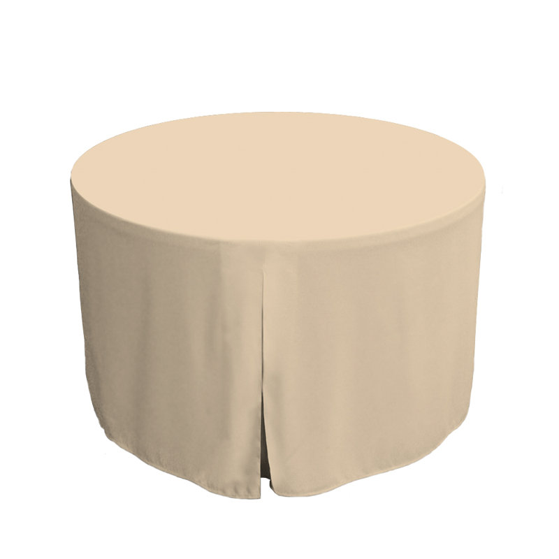 Tablevogue Round Table Cover, Natural, 48" L x 48" W