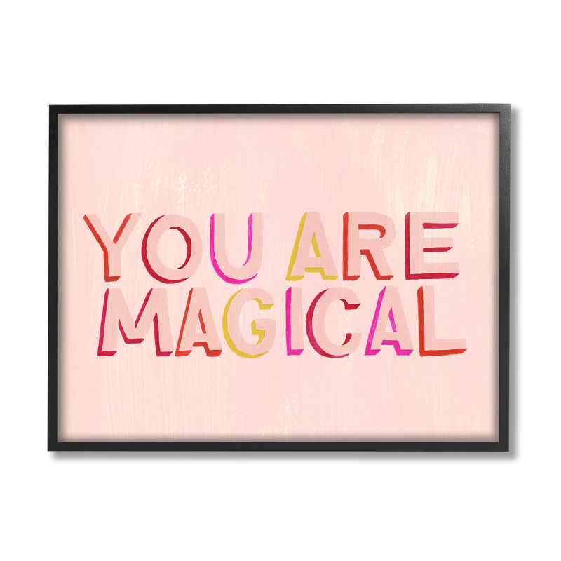 Au-581, estampe numérique You Are Magical, Giclée encadrée noir minuit, H 11 po x l 14 po x P 1,5 po