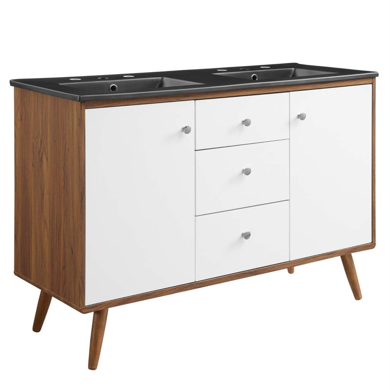 Meuble-lavabo double 48 po