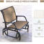 Chaise berçante en métal avec tissu respirant pour le jardin - Brown