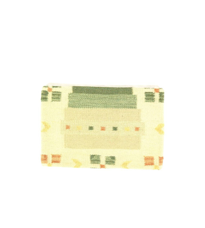 Vintage Hand Knotted K44 Pillow 16" x 24", Beige/Olive
