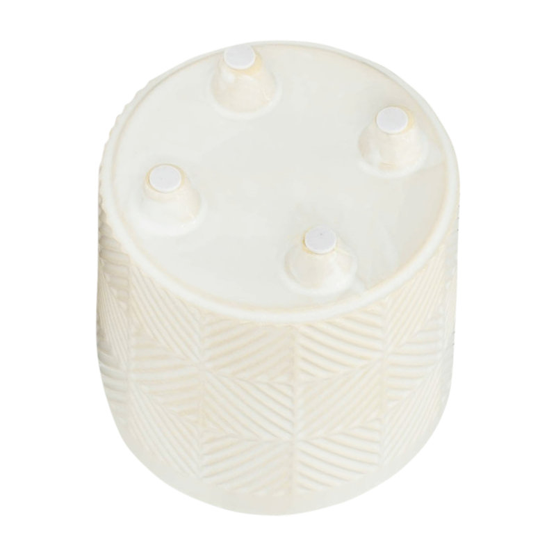 S/2 6/8" Textured Planters, White