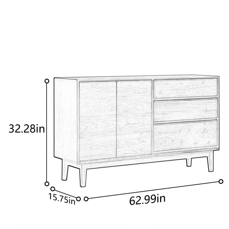 Walnut solid wood quality simple locker