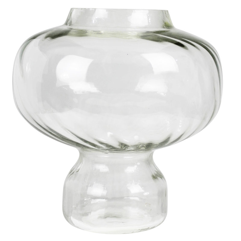 Vase Swirl, verre - Lrg, H 9 po x l 8,5 po x P 8,5 po