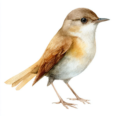 Art d'oiseau à l'aquarelle Woodland Whisper
