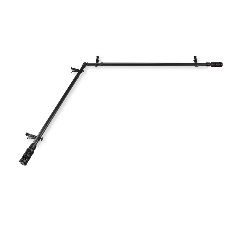 Tringle à rideaux simple Fyffe, Noir, 66 po à 120 po