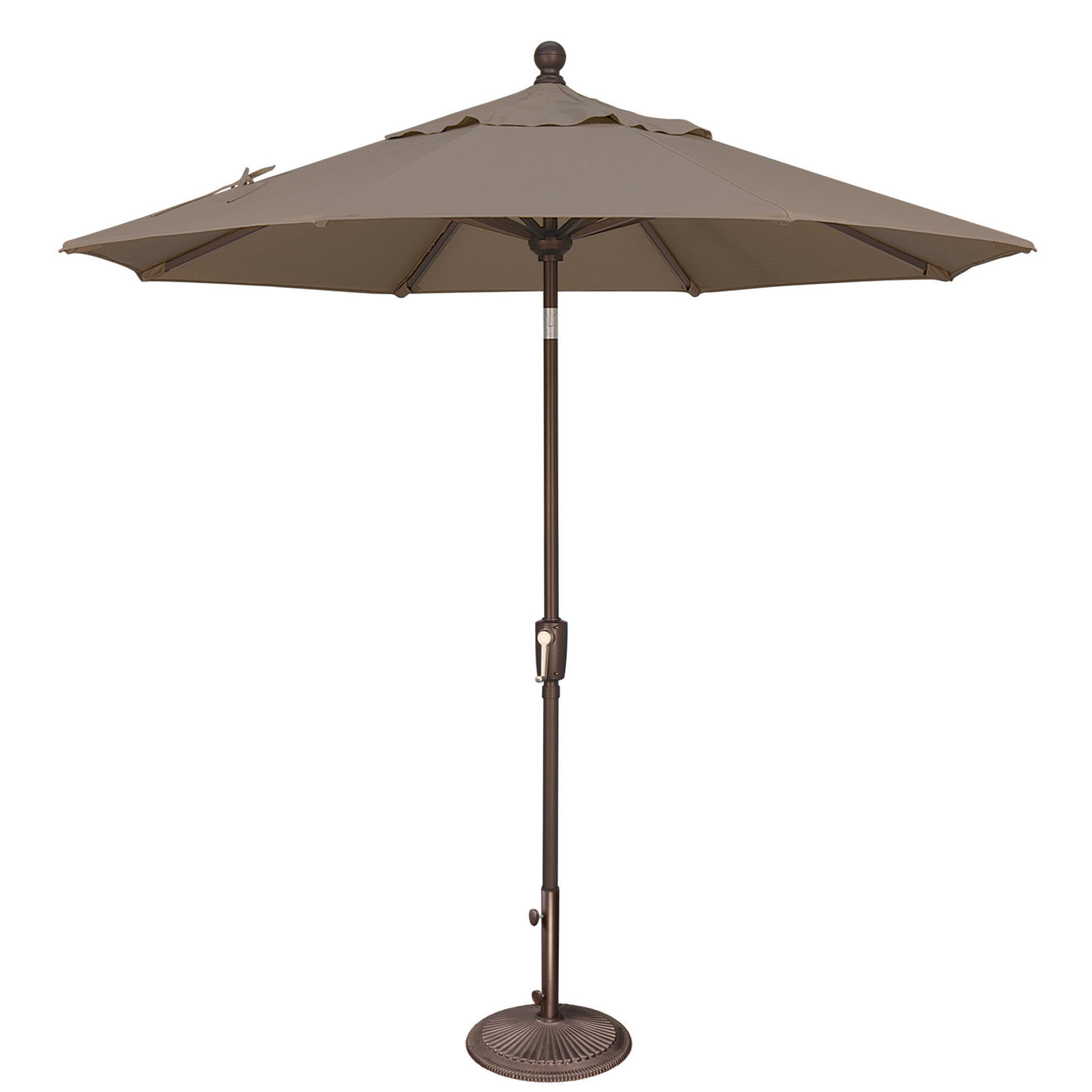 Launceston Market Umbrella, Taupe Solefin, Bronze, 96" H x 90" W x 90" D