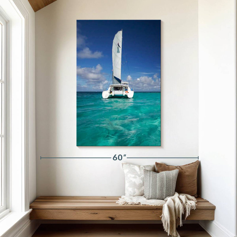 Catamaran de mer turquoise Aime, H 48 po x l 32 po