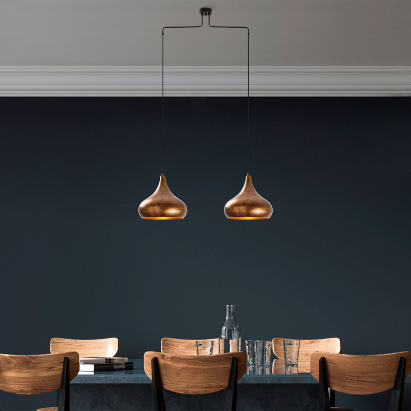 Luminaire suspendu 2 lumières pour îlot de cuisine
