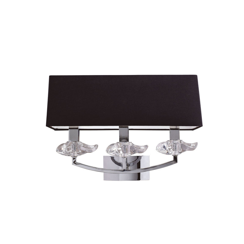 Armed Sconce, Black, Yes, Polished Chrome