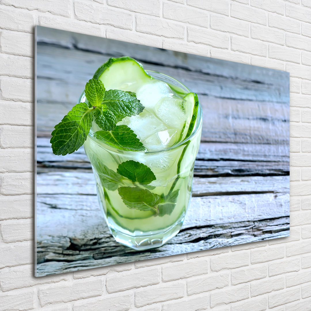 Glasbild Cucumber Water