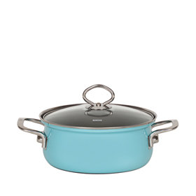Riess Kelomat Kristallblau Saute Pan, 9 cm H x 28 cm W x 21.7 cm D