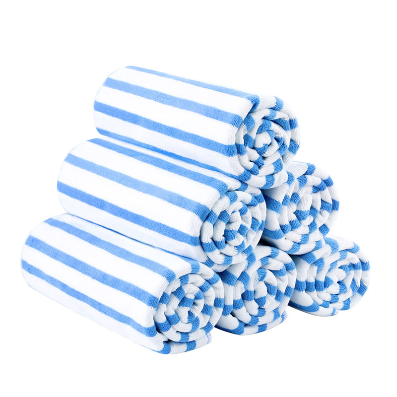 Deepraj Bath Towel, Stripe Blue