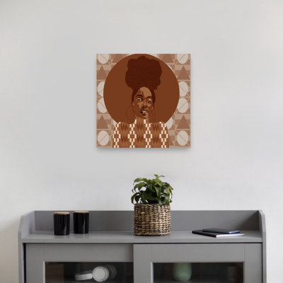 Art contemporain confiant, femme afro