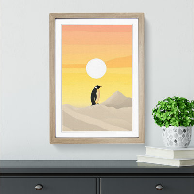 Penguin Minimalism Art - Framed Print