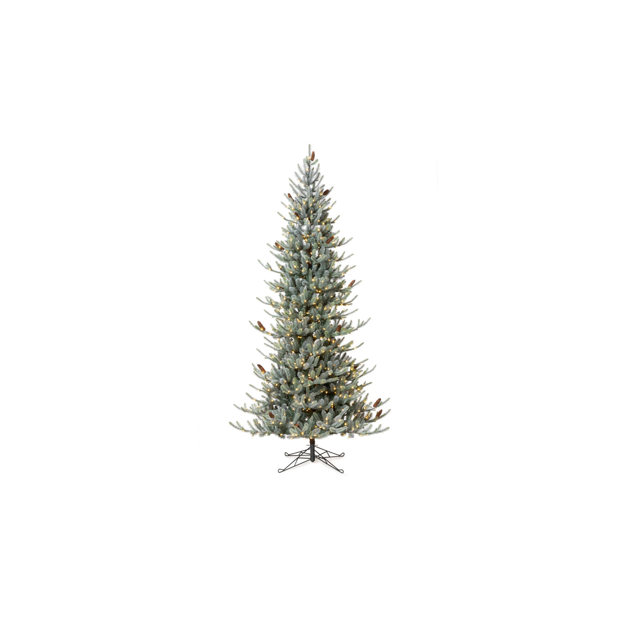 Lighted Artificial Spruce Christmas Tree, 9'