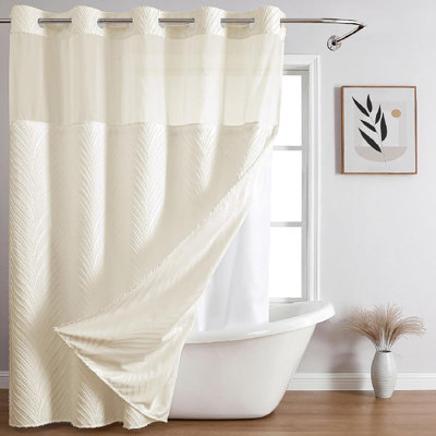Ensemble de rideau de douche Stall no Hook