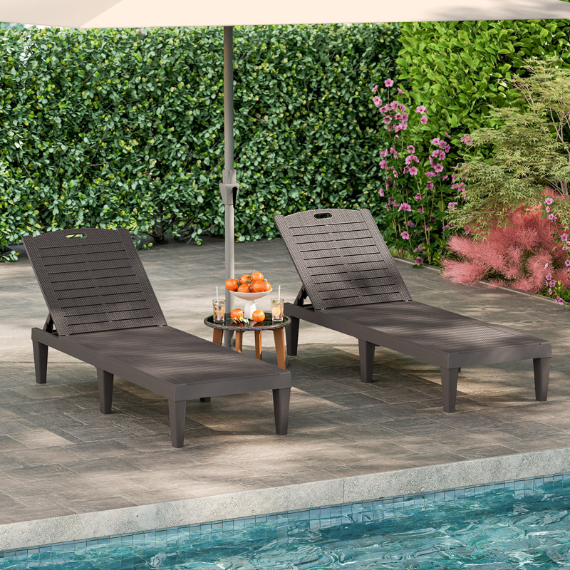 156cm Long Single Chaise, Brown
