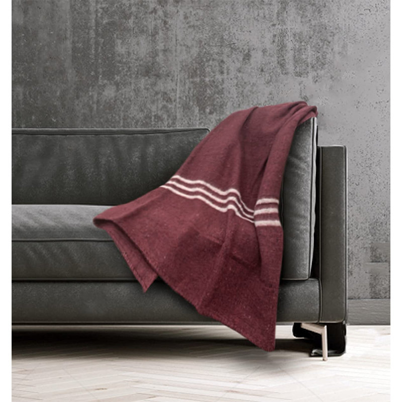 Plain Weave / Muslin Throw Blanket, Burgundy