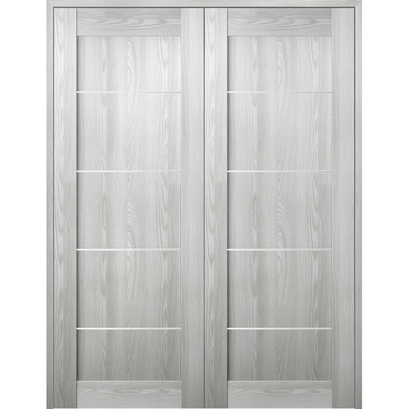 Porte standard lambrissée Avon, L 47,75 po x H 79,38 po, Réversible, Chêne