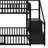 Twin Over Twin Bunk Bed With Stairs, Metal Floor Bunk Bed With Storage Ladder & Safety Guardrails-2092777480
