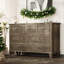 Grey 7-Drawer Dresser, 47" Wide Rustic Wood Chest with Metal Handles for Closet-933830736