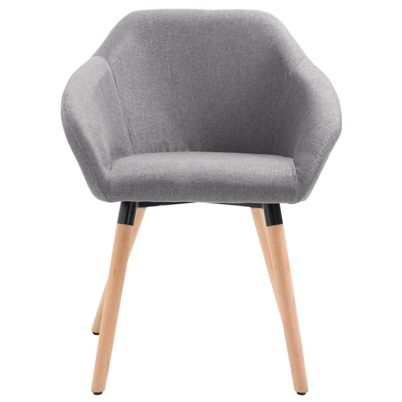 19.7'' H Fabric Upholstered Armchair, Light Gray