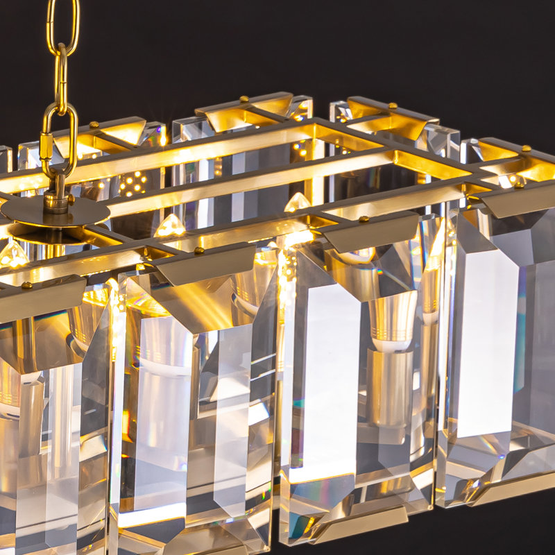 18-Light Modern Crystal Chandelier In Gold For Dining Room