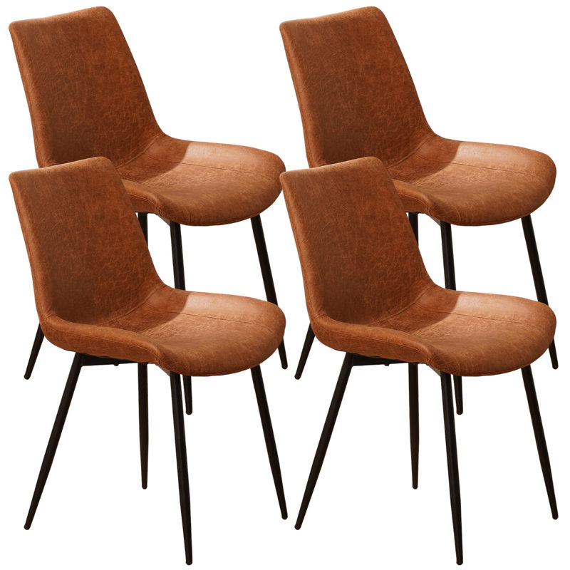 Leathaire Upholstered Modern Dining Chair Side Chair With Metal Legs