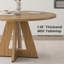 Table de salle à manger ronde pour 4 à 7 personnes, table de cuisine en bois moderne avec base en métal robuste, grande table ronde pour salle à manger, assemblage facile, 47 po-130491448