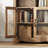 Kistner 2 Pieces 72" Tall Bookcase with Tempered Glass Doors, 6 Shelf Large Storage Cabinet-1755421961-1755421960