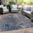 Machine Washable Indoor/Outdoor Xhevrie Teal Rug-975323764