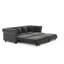 Canapé Chesterfield, canapé-lit gigogne 3 en 1 de 89 po, canapé-lit convertible, canapé-lit très grand, méridienne, canapé en velours 3 places avec repose-pieds mobile, conception capitonnée-1623265177