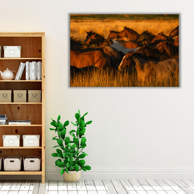Lumière dorée - reproduction d'art sur toile, H 32 po x l 48 po