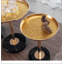 Table d'appoint réglable 2 pièces, petite table à thé Martini, table de bout à piédestal décoratif en marbre naturel pour la présentation et le rangement