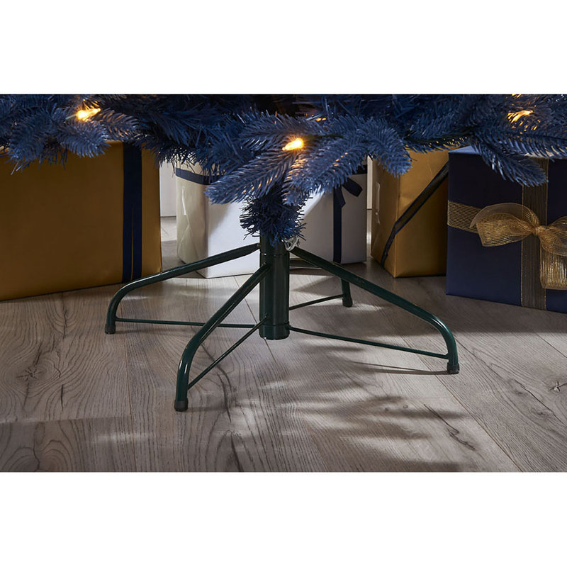 Blue Realistic Fir Christmas Tree with 350 LED Twinkling Lights, 5' H