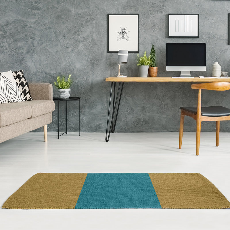 Tapis en poly à rayures de football jacksonville, Rectangle 5 pi x 7 pi