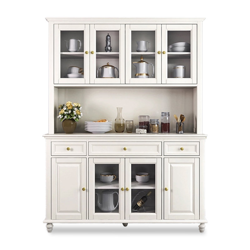 Armoire alimentaire simple en bois massif American, Blanc