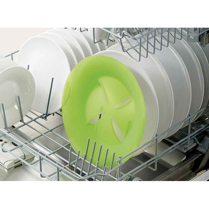 Couvercle en silicone brillant platine, H 1 po x l 9 po x P 9 po, Vert