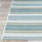 Broddrick Striped Ivory Sand Azure Indoor Outdoor Area Rug-766862124