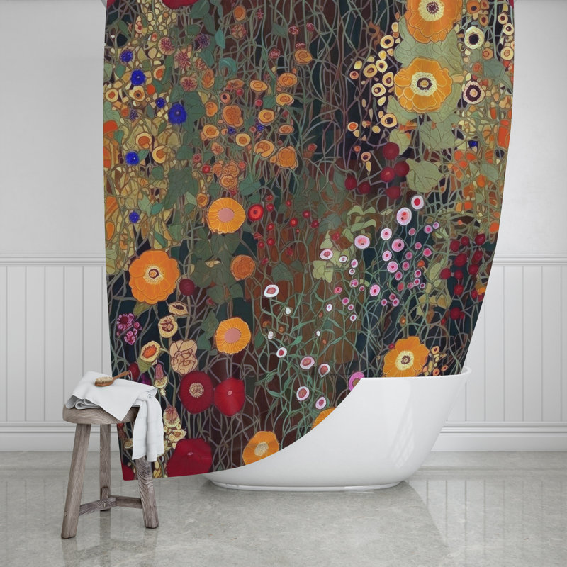 Jewelee Shower Curtain, 93" H x 70" W