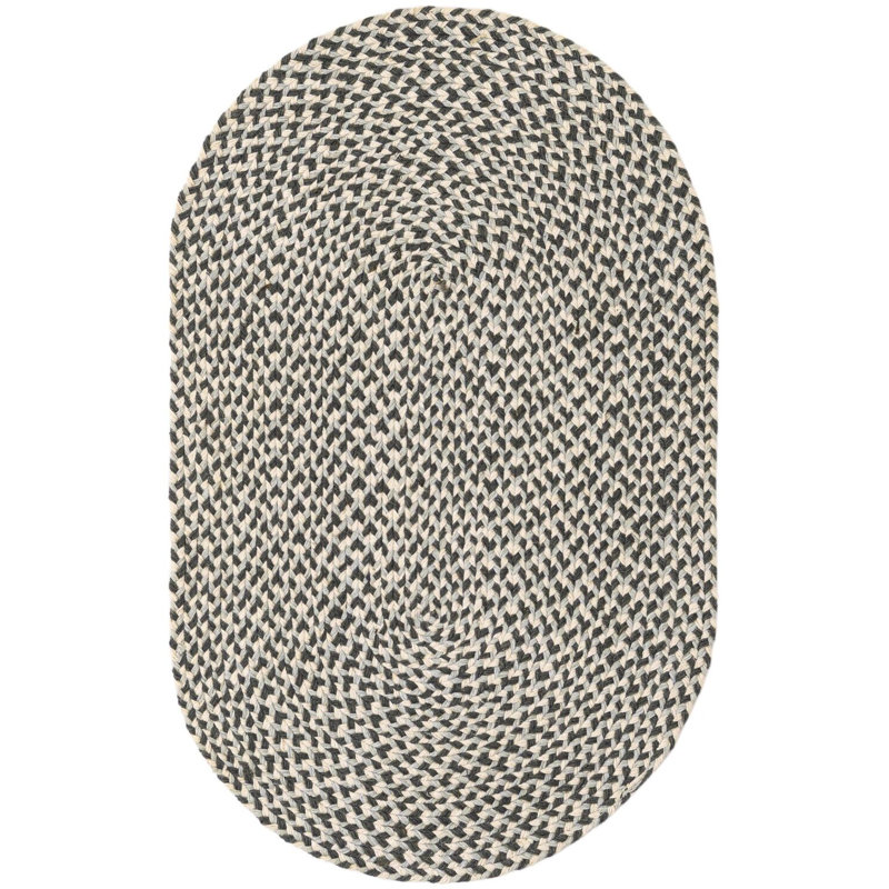 Contemporary Aideen Area Rug Gray, Oval 2' x 3'1"