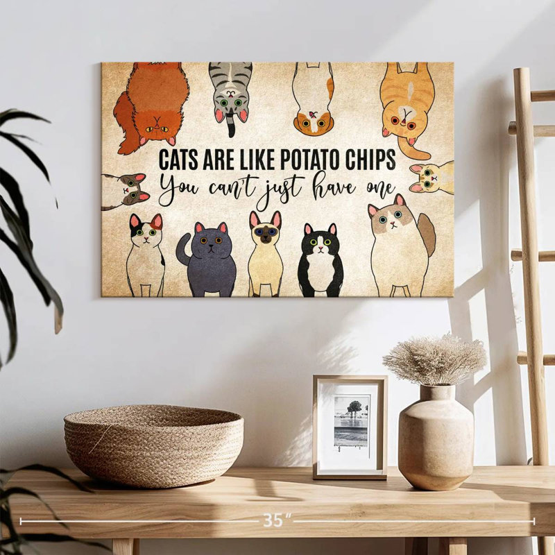 Brampt Cats Are Like Potato Chips, H 16 po x l 24 po