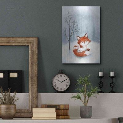 Fox And Rabbit 1' by Makiko, Metal Wall Art