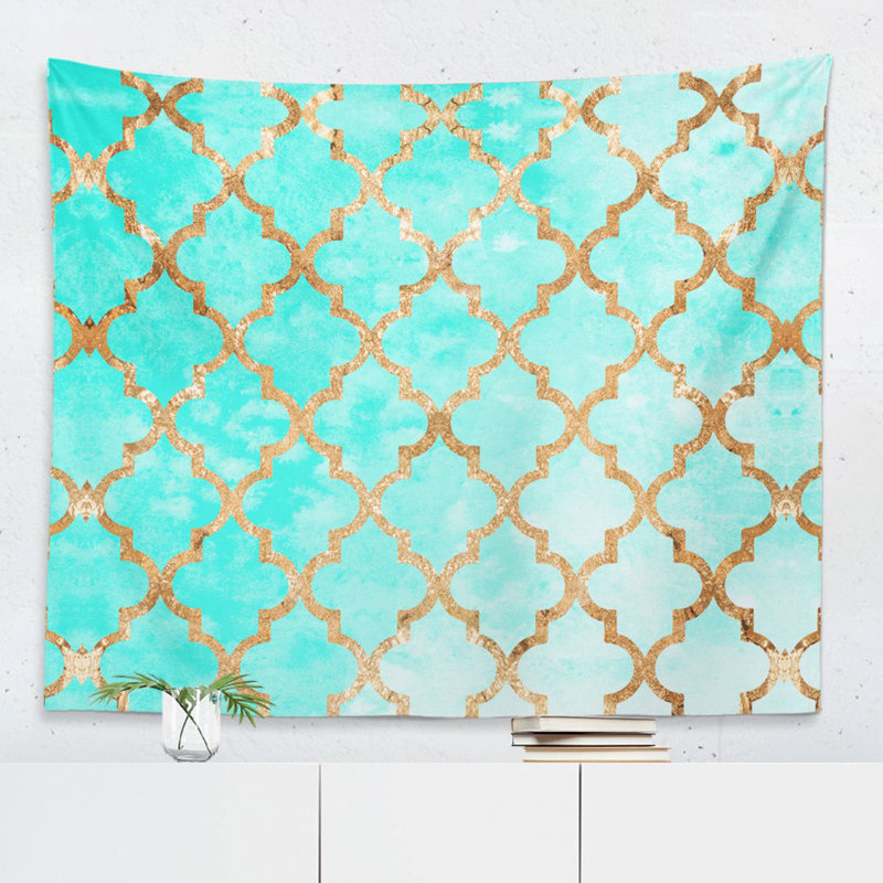 Tapisserie murale Arabesque Turquoise
